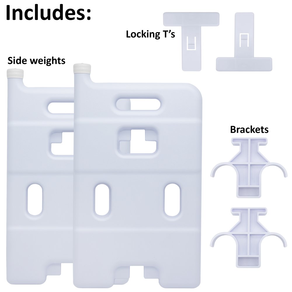 Aqua Select® Weights for Above Ground In Pool Steps - White - One Pair