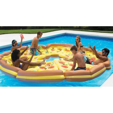 Aqua Select® Floating Pizza Slice with Cup Holders