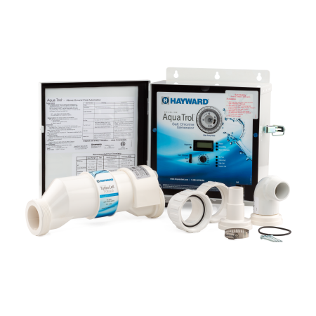 Hayward® AquaTrol Salt Chlorination System w/ GLX-CELL-5 Salt Cell, Jet Fittings