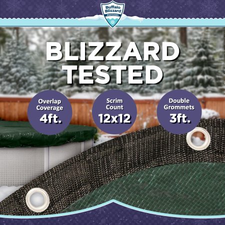 Buffalo Blizzard&reg; Supreme Plus Green/Black Winter Cover Oval Pools