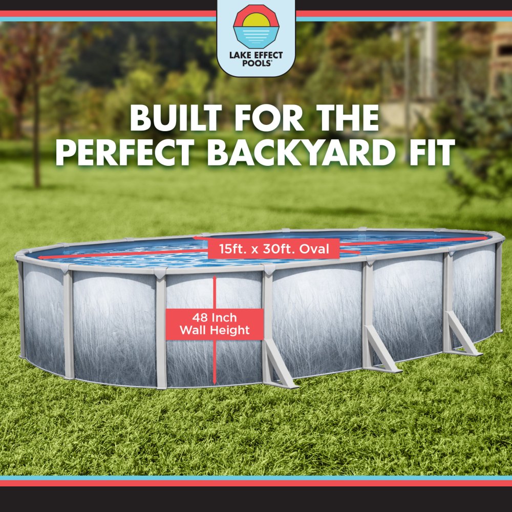Bermuda by Lake Effect Pools® Oval Above Ground 48" Pool Complete