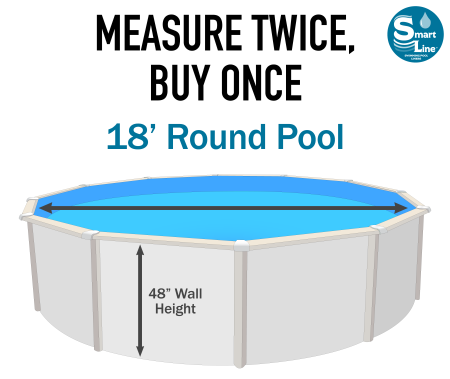 SmartLine&reg; 18' Round Manor Beaded Liner - <B>For Esther Williams Pools Only</B> - (Various Heights), 25 Gauge