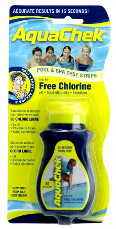 AquaChek® 4-Way Yellow Chlorine Pool & Spa (50) Test Strips