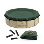 Buffalo Blizzard® Supreme Plus Green/Black Winter Cover w/ Cover Clips for 21' Round Pool