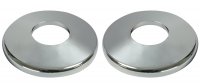 Aqua Select® Escutcheon Plate for Pool or Spa Handrail | Chrome Colored Plastic | 2-Pack