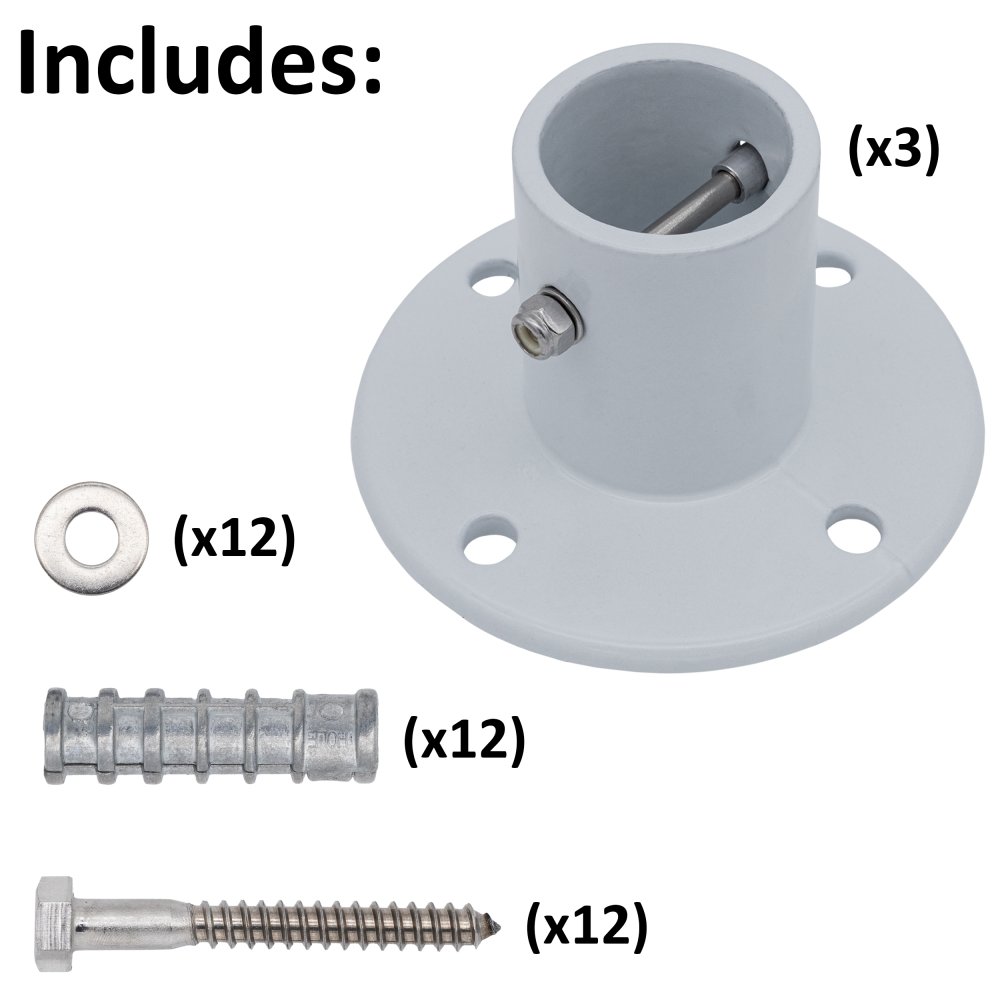 Aqua Select® Aluminum Slide Deck Flange w/ Flange Bolt (Various Options)