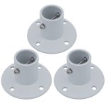 Aluminum Slide Deck Flanges - Set of 3 w/ Concrete Anchor Kit