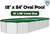 Buffalo Blizzard® Green/Black Winter Cover Measurements - 16' x 28'