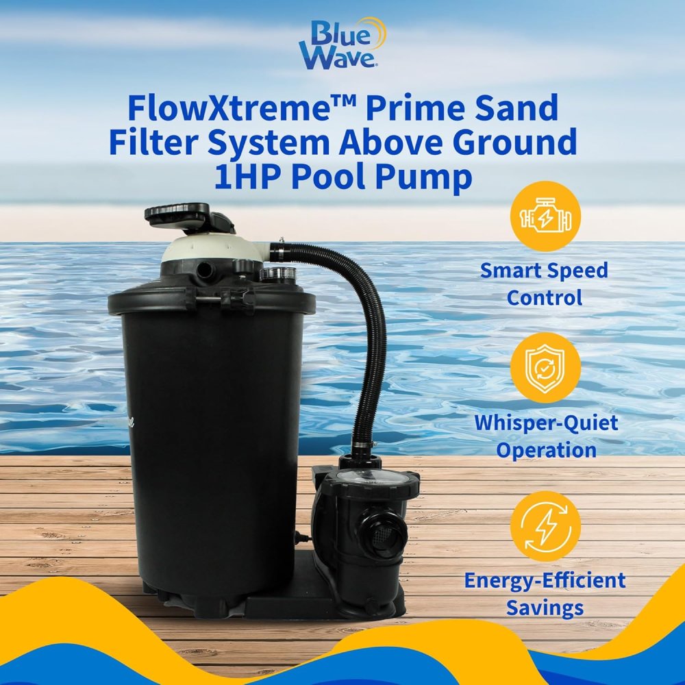 Rx Clear® Prime Sand Filter System with 1 HP pump