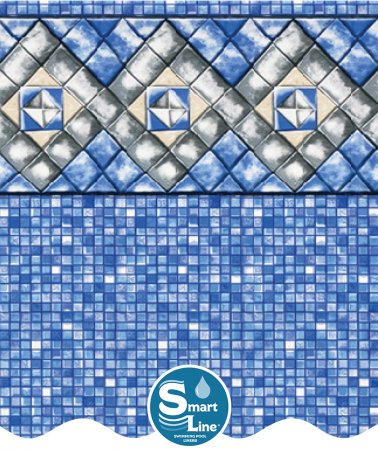 SmartLine® 15' x 25' Oval Diamond Cube Esther Williams Bead Liner 52" H 25G