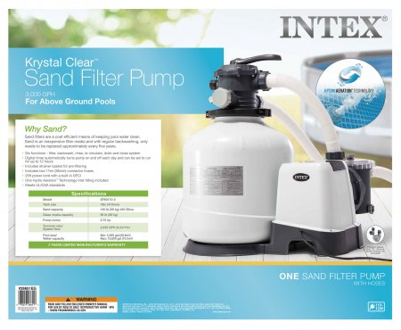 Intex® Krystal Clear® Sand Filter System Infographic