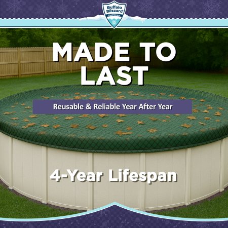 Buffalo Blizzard&reg; Round Pool Leaf Net Cover For Above Ground Pool (Various Sizes)