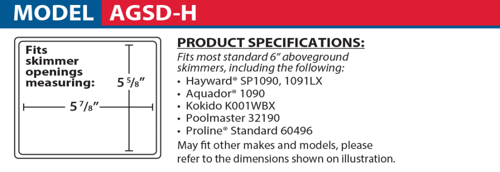 The Skimmer Plug™ Winter Skimmer Seal (Various Sizes)
