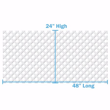 Fanta-Sea™ White Plastic Lattice Fence (48")