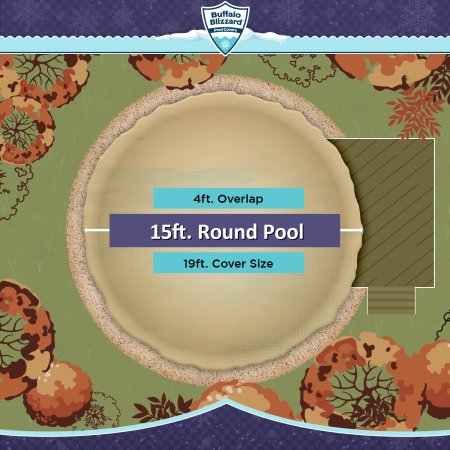 Buffalo Blizzard&reg; Supreme Plus Winter Cover w/ Cover Clips - Round Pools