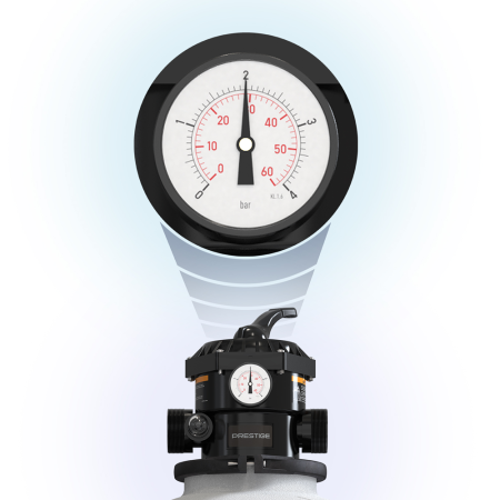 Polaris® Prestige™ 19” Above Ground Swimming Pool Sand Filter Pressure Gauge