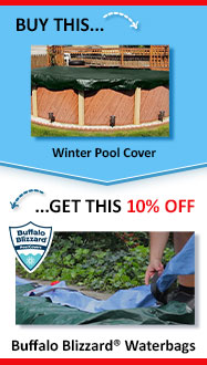 Save 10% off Waterbags with Purchase of Winter Pool Cover + Free Shipping & Handling on Orders Over $20