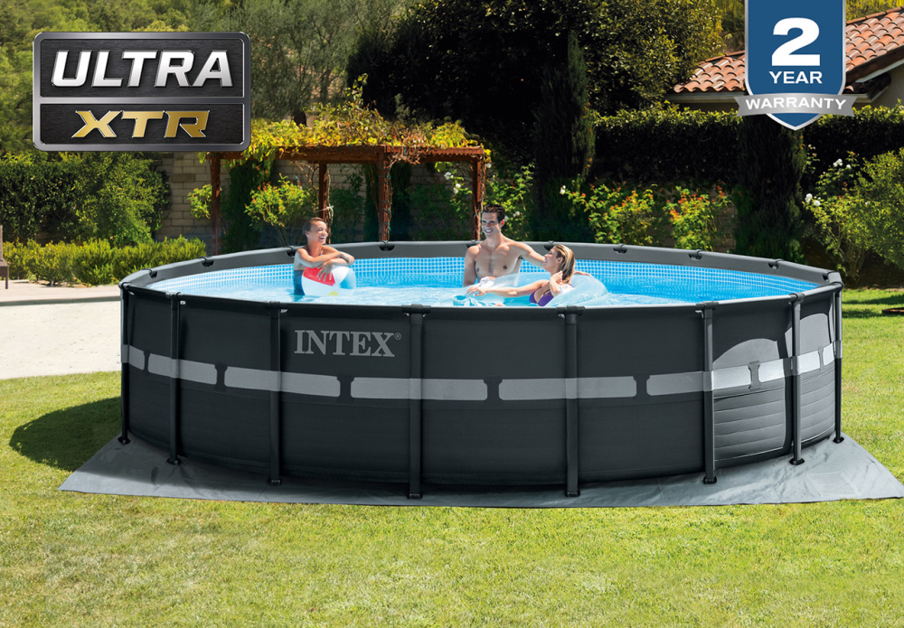 Kids In Intex Above Ground Pool