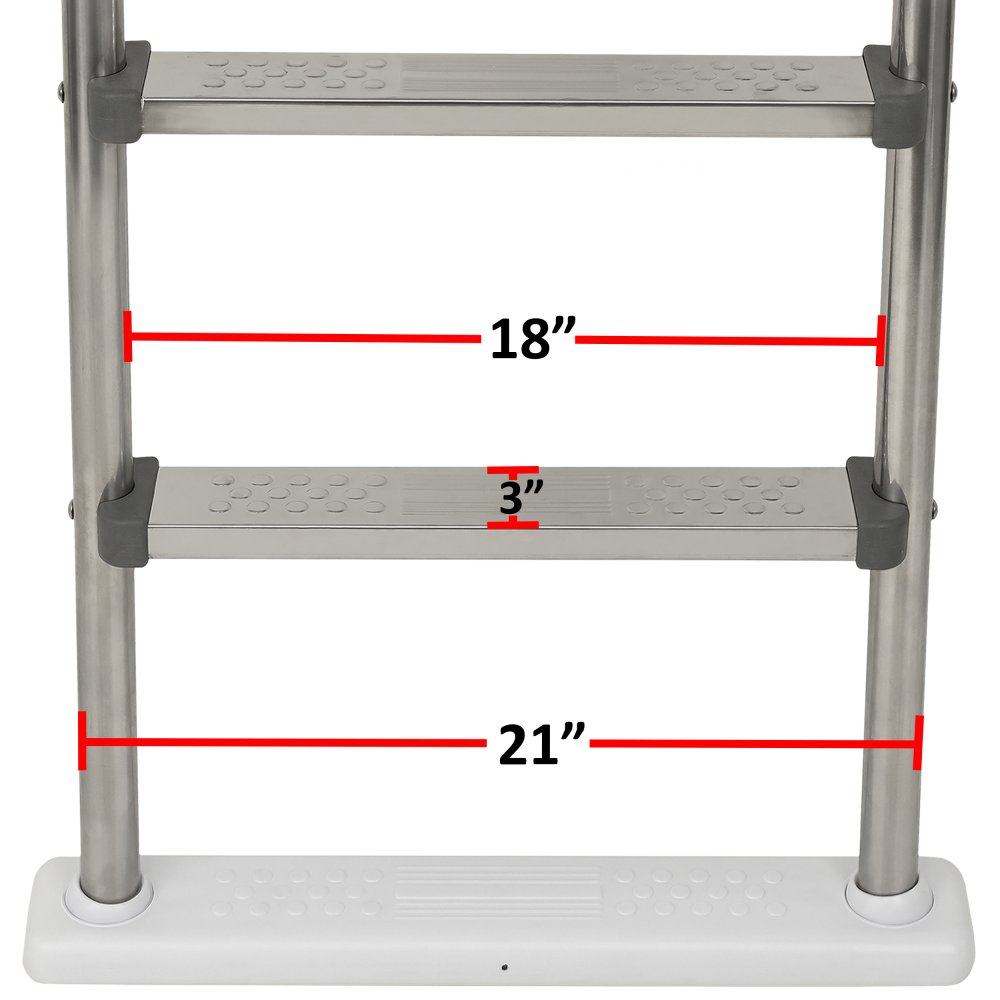 Aqua Select&reg; Stainless Steel In Pool Ladder (Various Step Options)
