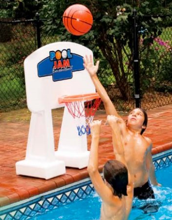 Boys Playing Water Basketball