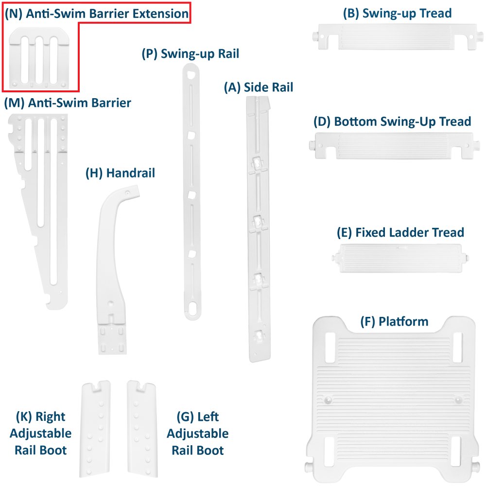 Aqua Select® A-Frame Swing Up & Lock Ladder Replacement Parts