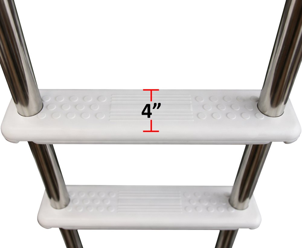 Aqua Select&reg; Stainless Steel In Pool Ladder w/ Resin Steps
