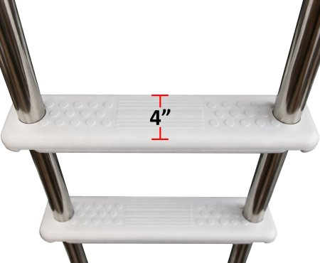 Aqua Select&reg; Stainless Steel In Pool Ladder w/ Resin Steps