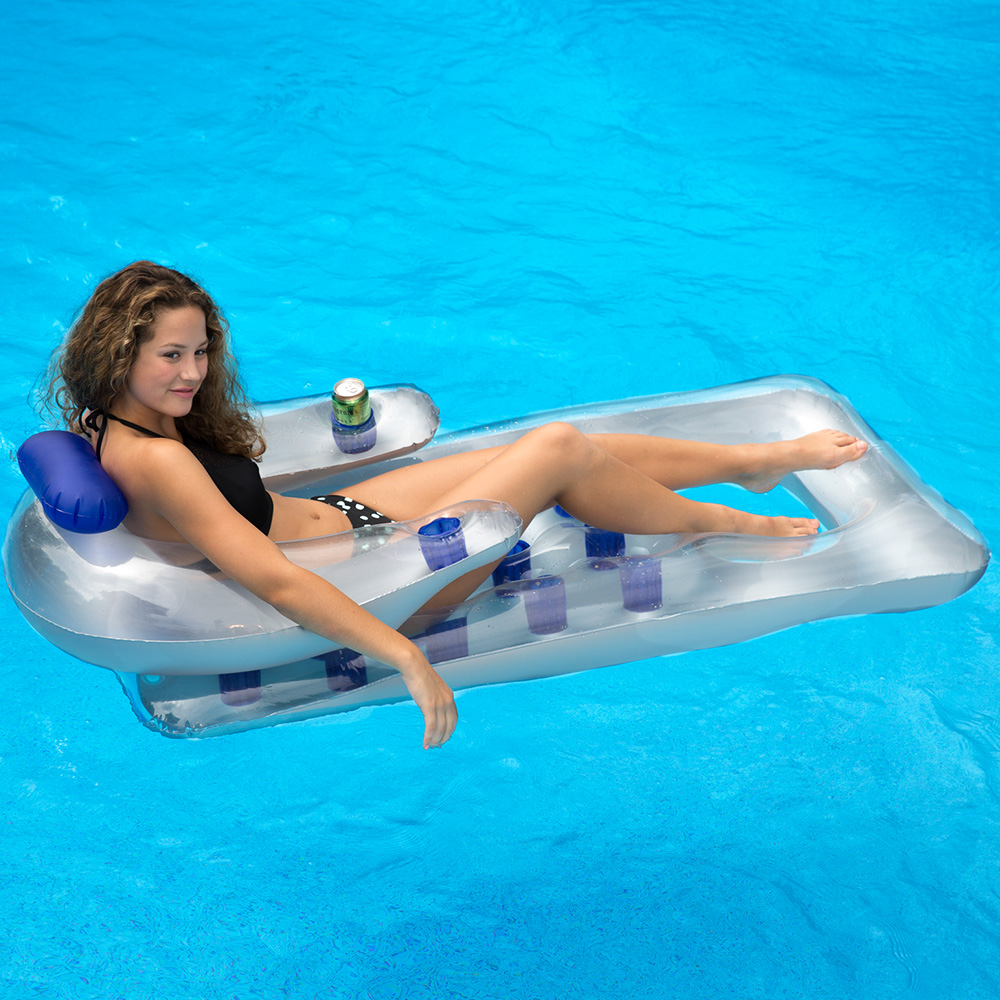 Aqua Select® Inflatable Chaise Lounger 66” - Deep Blue