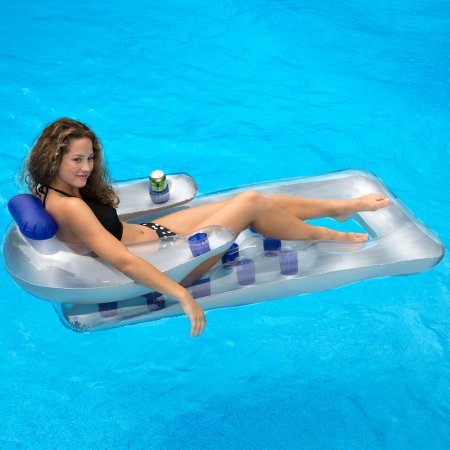 Aqua Select® Inflatable Chaise Lounger 66” - Deep Blue