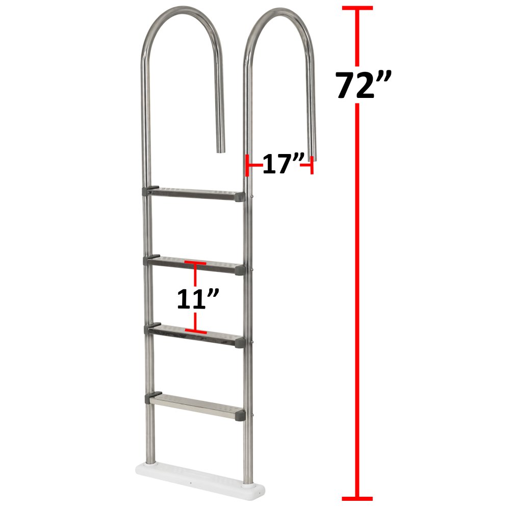 Aqua Select&reg; Stainless Steel In Pool Ladder (Various Step Options)