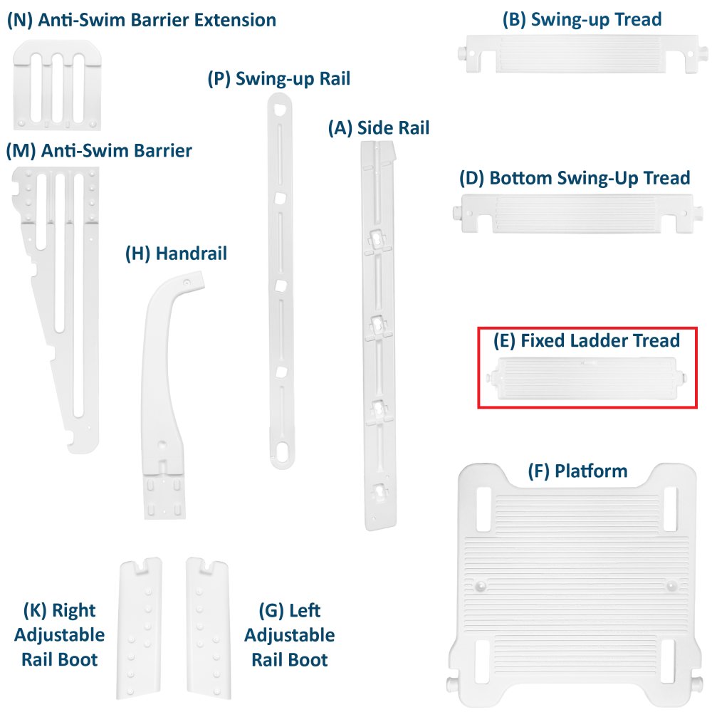 Aqua Select® A-Frame Swing Up & Lock Ladder Replacement Parts