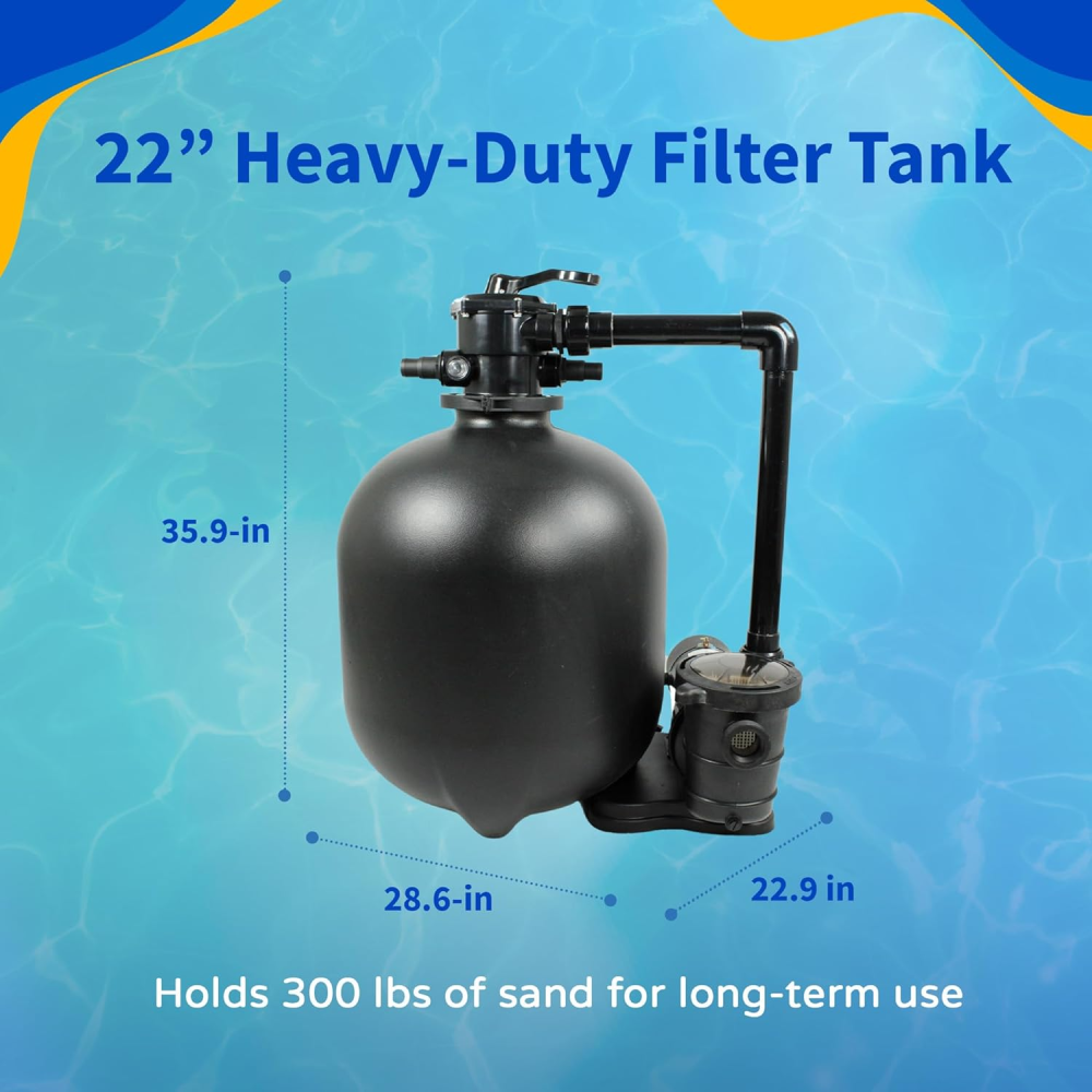 Rx Clear® Pro II Filter System W/ 1.5 Hp Above Ground Pool Pump Measurements