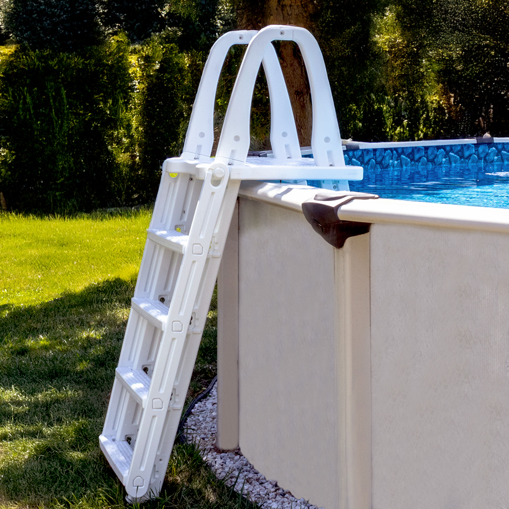 Aqua Select® A-Frame Swing Up & Lock Ladder for Above Ground Pools
