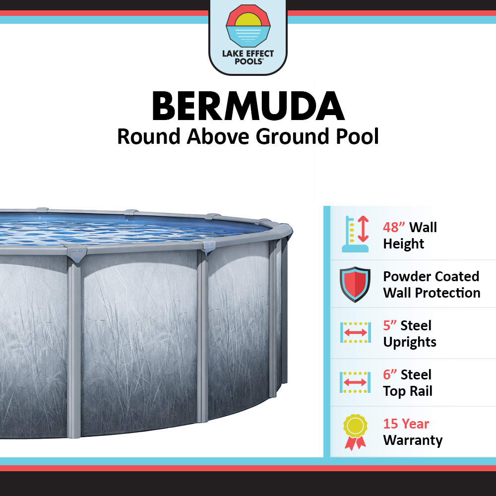 Bermuda by Lake Effect Pools® Round Above Ground Pool Complete