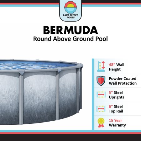 Bermuda by Lake Effect Pools® Round Above Ground Pool Complete