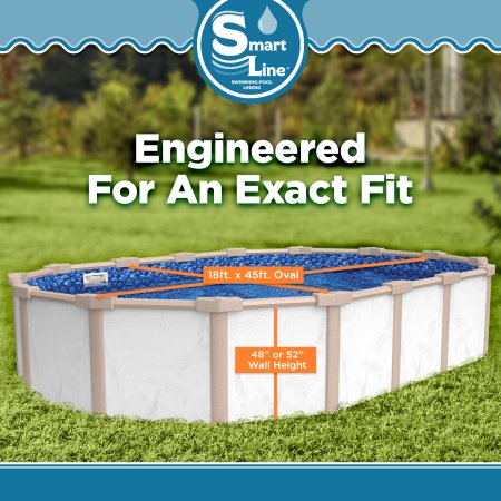 SmartLine&reg; 18' x 45' Oval Boulder Swirl Overlap Liner 48" / 52" H, 25 Gauge