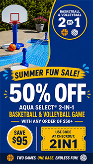 Save 50% off Aqua Select® 2-in-1 Basketball & Volleyball Game