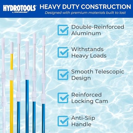 HydroTools™ by Swimline® 3-Piece Adjustable Telescopic Pole 4' - 12'