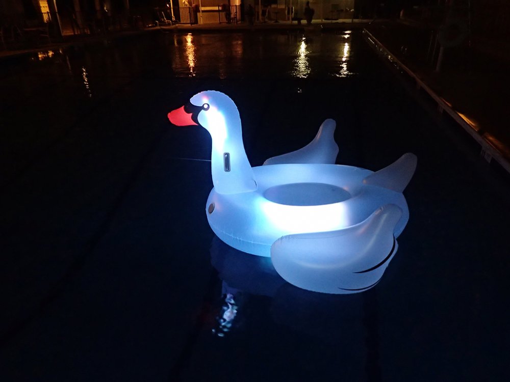 Swimline&reg; Giant LED Light Up Swan