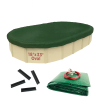 Buffalo Blizzard&reg; Supreme Green/Black Winter Cover w/ Cover Clips - Oval Pools