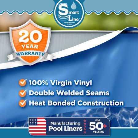 SmartLine&reg; 21' x 41' Oval Swirl Bottom Overlap Liner 48" / 52" H (Various Gauges)