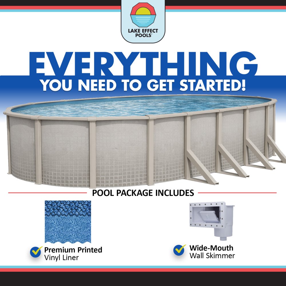 Impressions by Lake Effect Pools® Oval Above Ground Pool Kit
