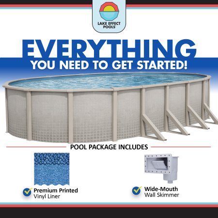 Impressions by Lake Effect Pools® Oval Above Ground Pool Kit