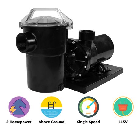 Rx Clear&reg; Niagara Pump for Above Ground Pools (Various HP)