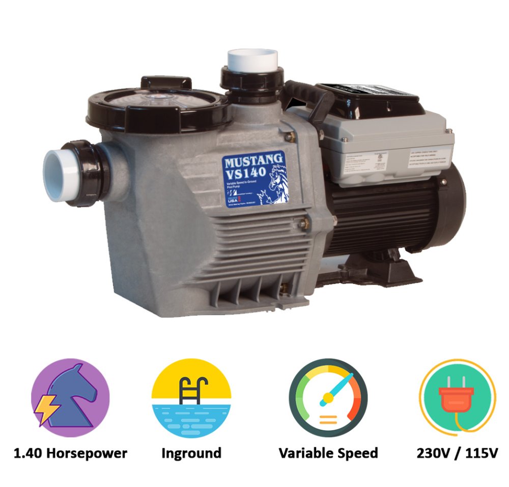 Waterway™ Mustang 1.40 HP Pump for Inground Pools Variable Speed