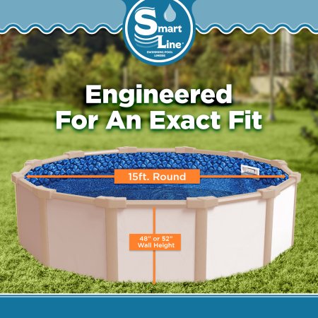 SmartLine&reg; 15' Round Boulder Swirl Overlap Liner 48" / 52" H (Various Gauges)