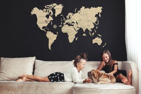 Wooden XL World Map Kit