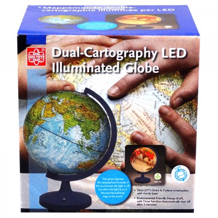 11" Dual-Cartography LED Illuminated Globe