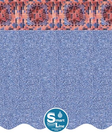 SmartLine® 16' x 24' Rectangular Sunburst Beaded Liner for Fanta-Sea™ Pool - 7½' Deep End 30 Gauge