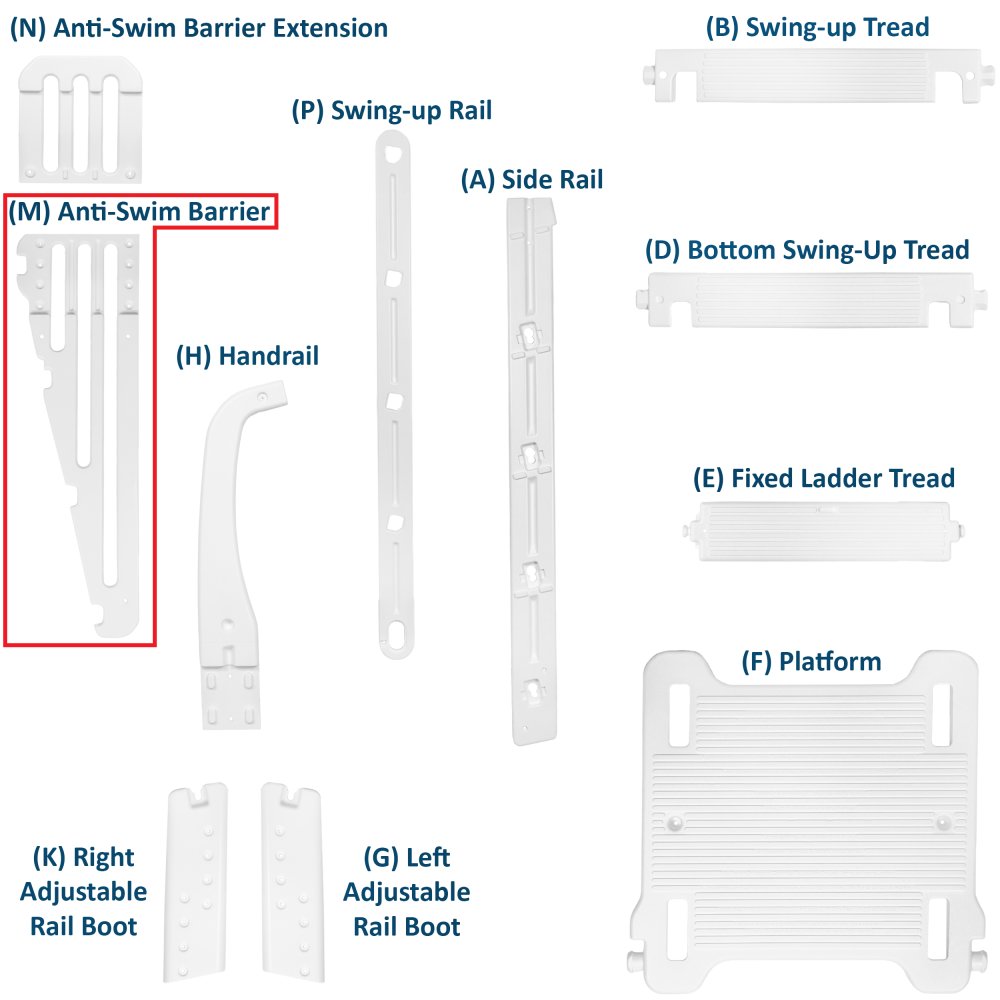 Aqua Select® A-Frame Swing Up & Lock Ladder Replacement Parts